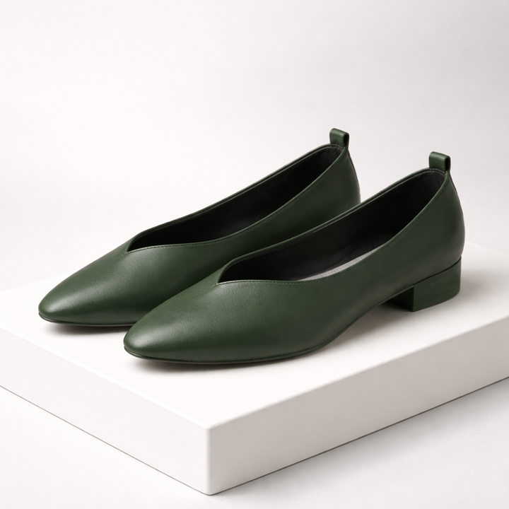 Women's Italian Leather Black Pumps | Elegant All-Day Comfort Style 7