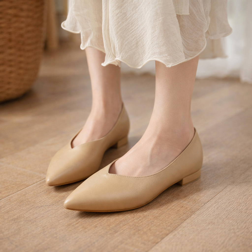 Women's Italian Leather Block Heel Pumps | All-Day Comfort Fit 5