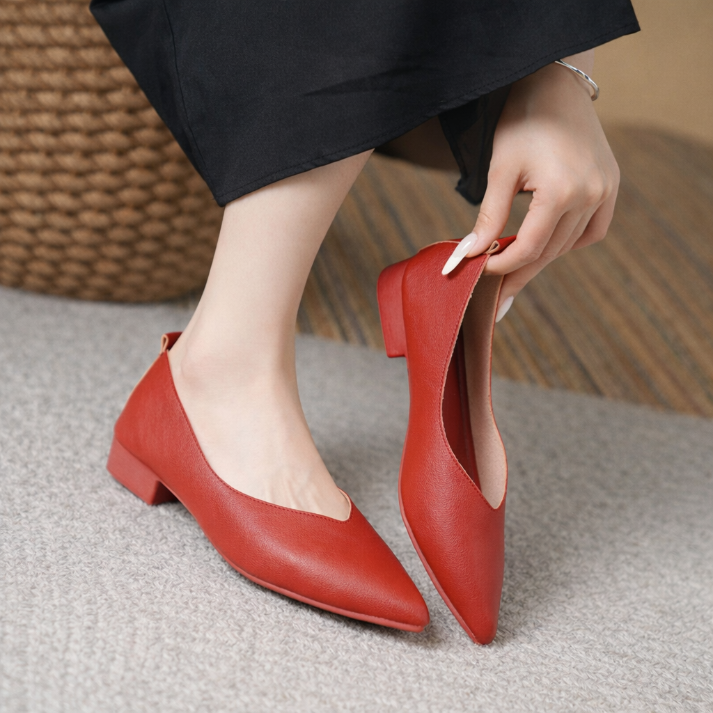 Women's Italian Leather Block Heel Pumps | All-Day Comfort Fit 8