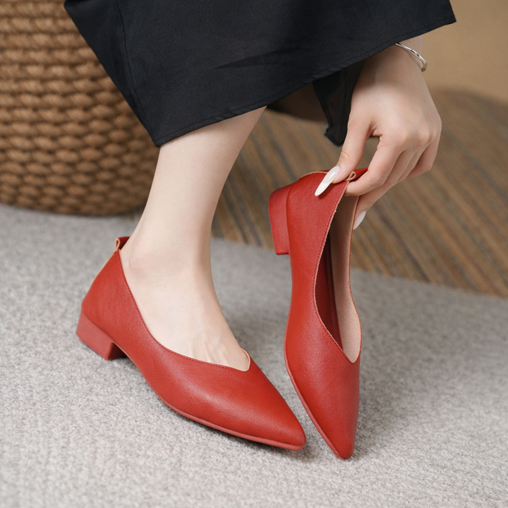 Women's Italian Leather Block Heel Pumps | All-Day Comfort Fit 8