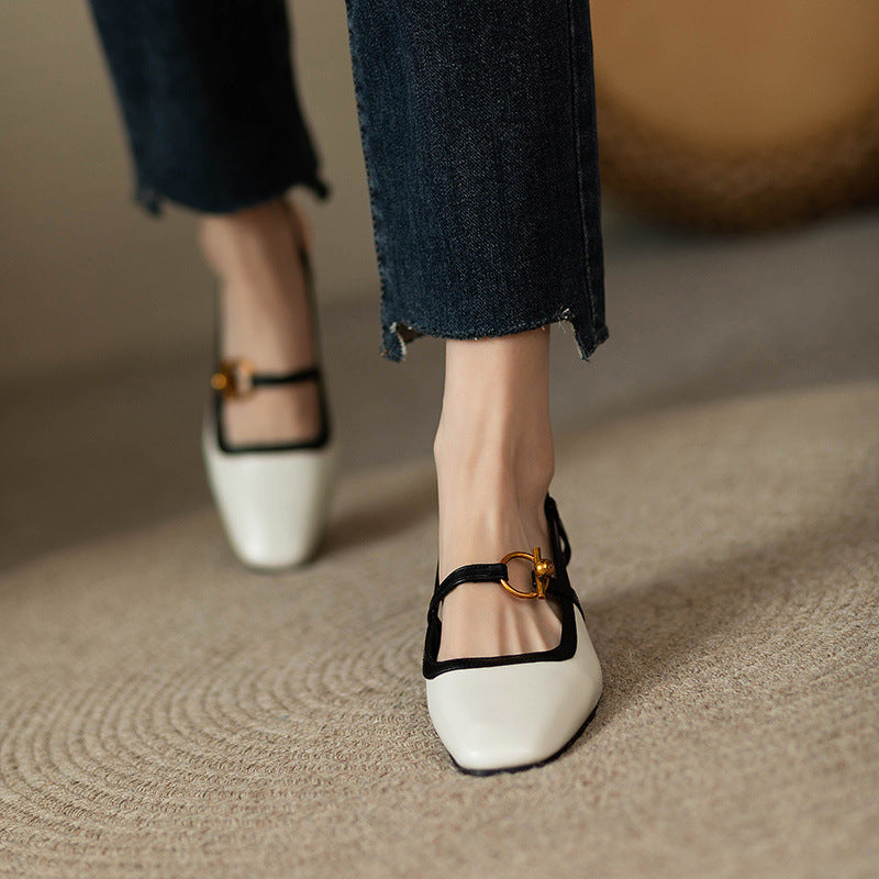 Women's Italian Leather Block Heels | Elegant Comfort Design 6