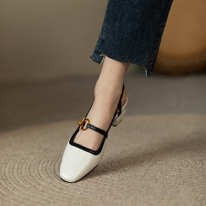 Women's Italian Leather Block Heels | Elegant Comfort Design 7