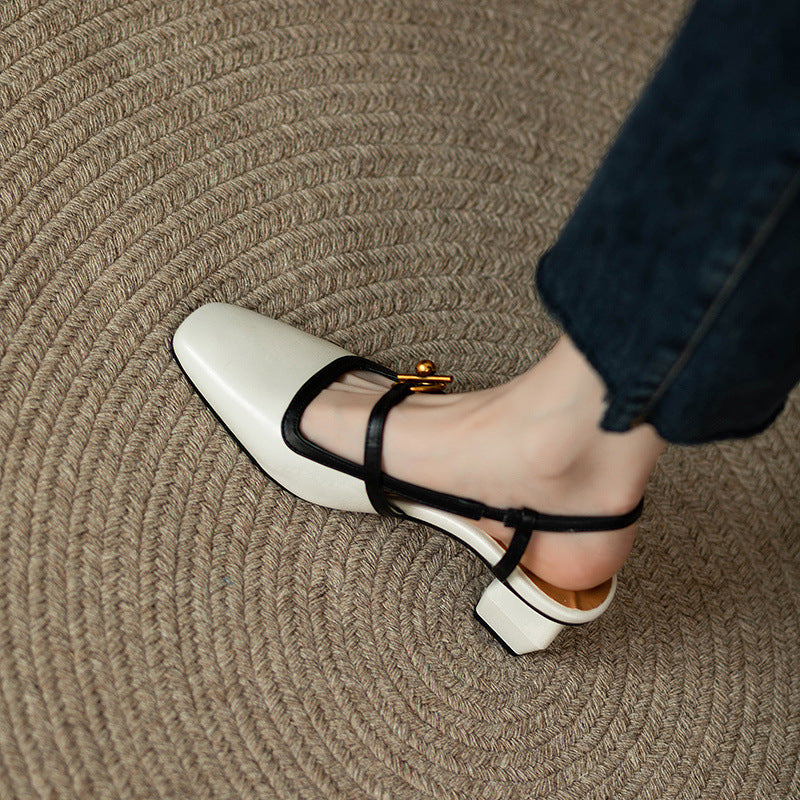 Women's Italian Leather Block Heels | Elegant Comfort Design 8