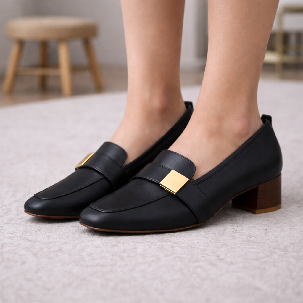 Women's Italian Leather Block Heels | Refined Comfort Design 4