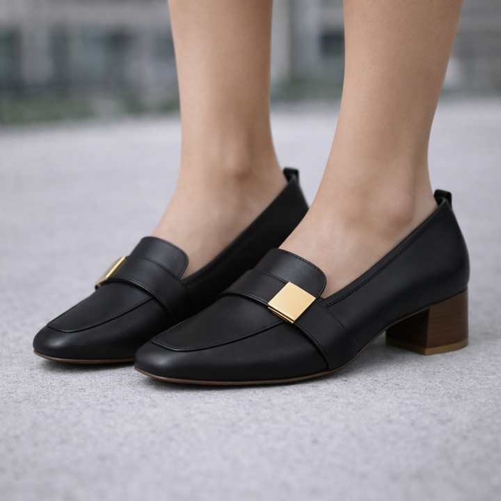 Women's Italian Leather Block Heels | Refined Comfort Design 5