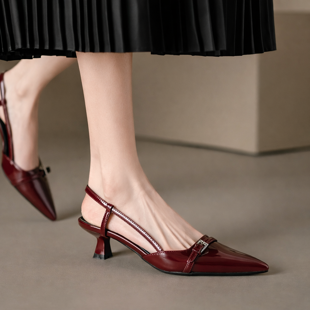 Women's Italian Leather Slingback Pumps | Elegant All-Day Comfort Fit 2
