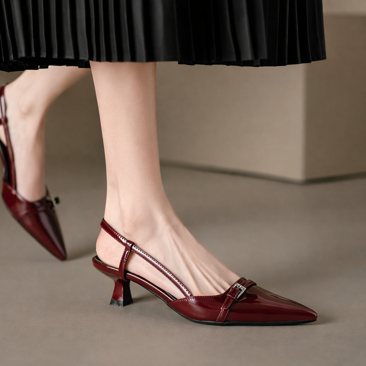 Women's Italian Leather Slingback Pumps | Elegant All-Day Comfort Fit 2