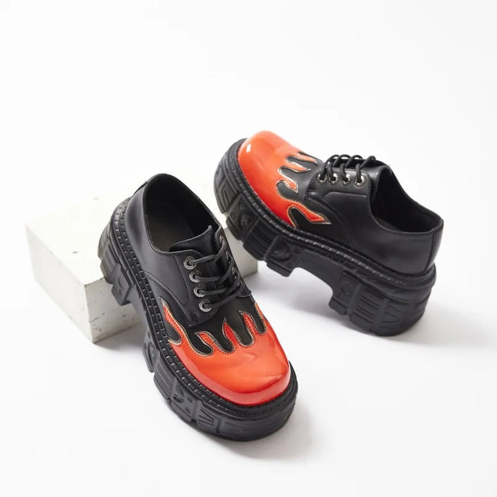 Women's Leather Punk Sneakers | Bold Platform Design for All-Day Comfort 2