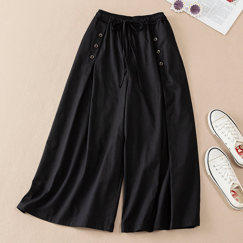 Women's Lightweight Stretch Wide Leg Pants | Relaxed High-Waisted Trousers for Effortless Comfort