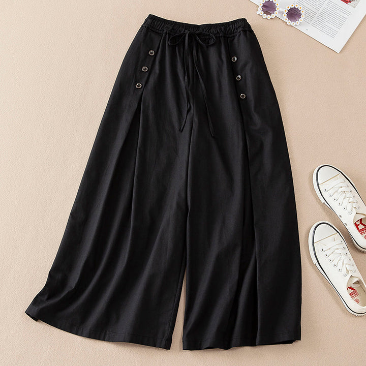 Women's Lightweight Stretch Wide Leg Pants | Relaxed High-Waisted Trousers for Effortless Comfort
