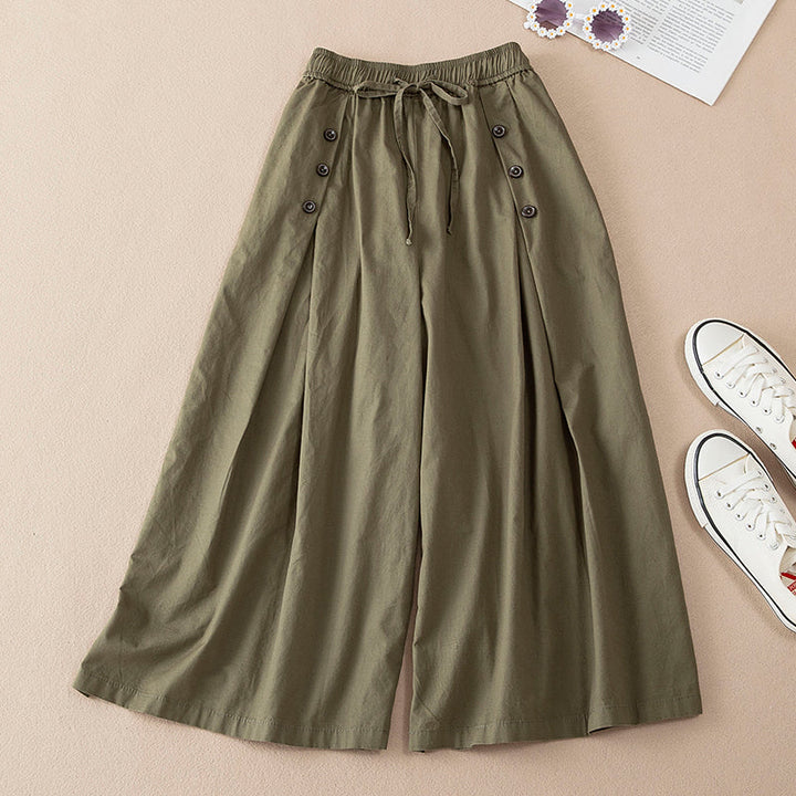 Women's Lightweight Stretch Wide Leg Pants | Relaxed High-Waisted Trousers for Effortless Comfort
