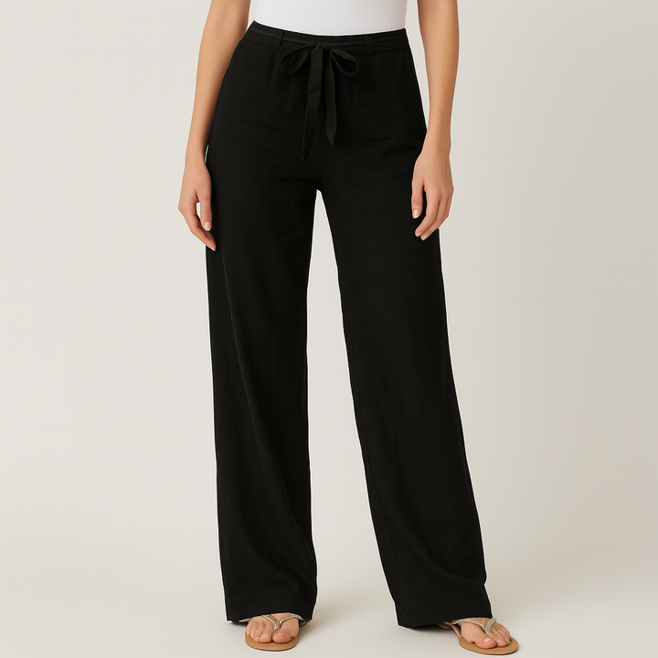 Women's Linen Cotton Blend Pants | Lightweight Breathable Summer Essential 3