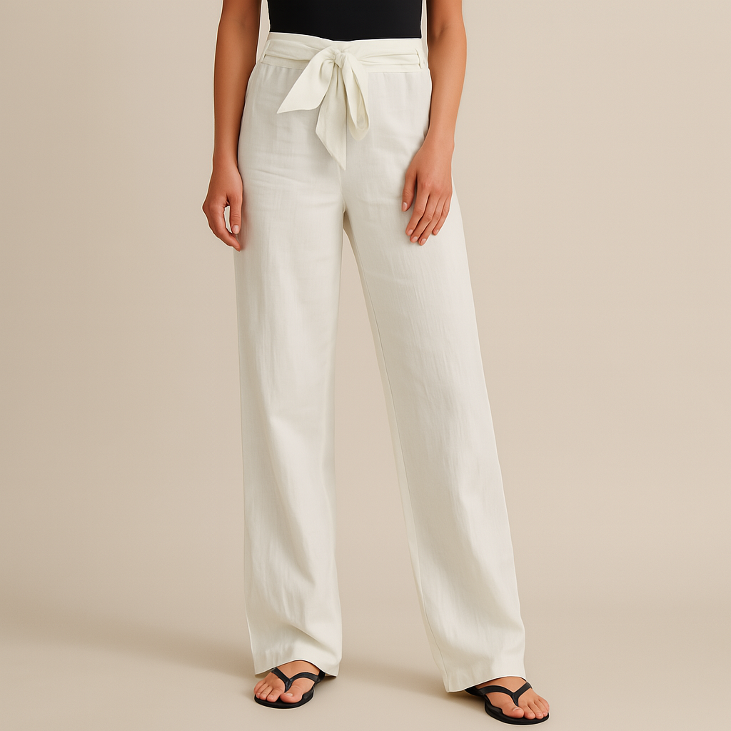 Women's Linen Cotton Blend Pants | Lightweight Breathable Summer Essential 4