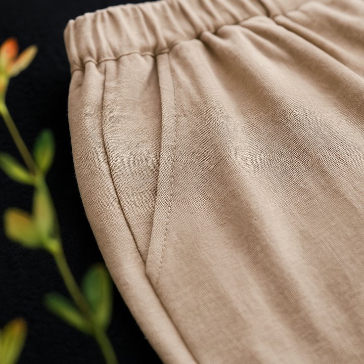 Women's Linen Cotton Blend Trousers | Lightweight Breathable Comfort 5