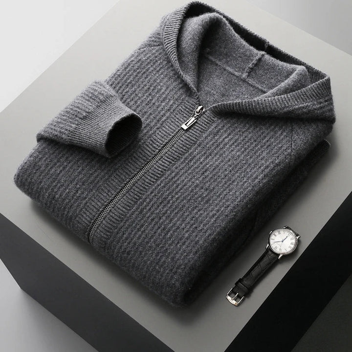 Women's Merino Wool Hooded Cardigan | Soft Structured Everyday Essential 1