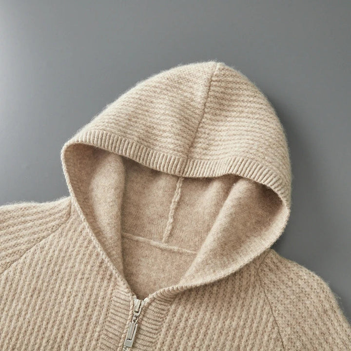Women's Merino Wool Hooded Cardigan | Soft Structured Everyday Essential 7
