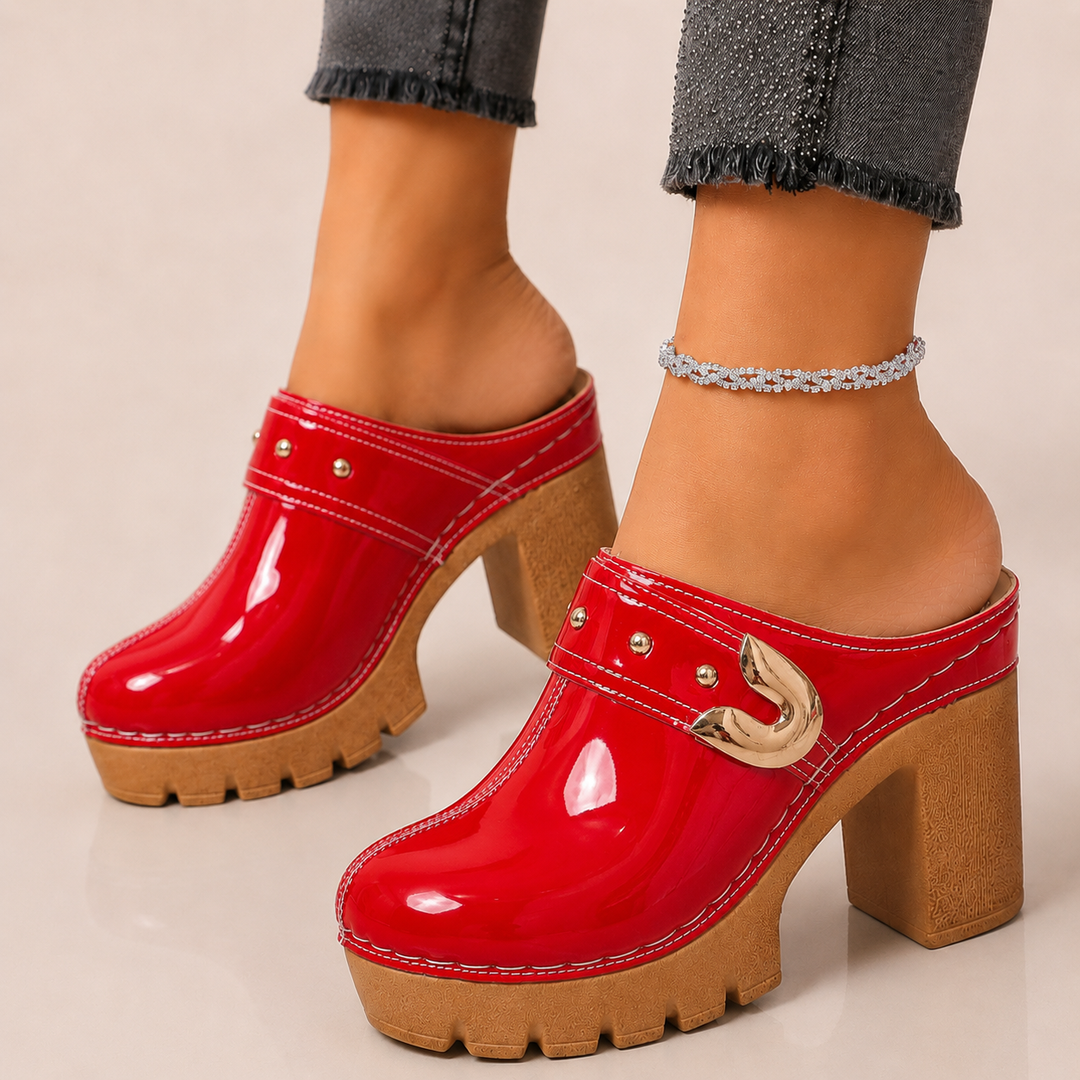 Women's Patent Leather Platform Heels | Elegant All-Day Comfort Fit 0