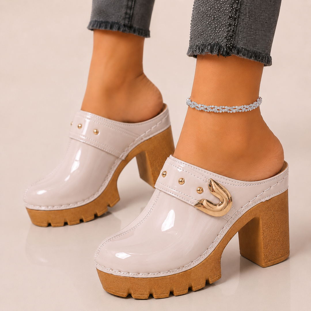 Women's Patent Leather Platform Heels | Elegant All-Day Comfort Fit 4