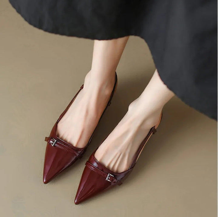 Women's Patent Leather Slingback Heels | Sleek Elegant Office Essential 3