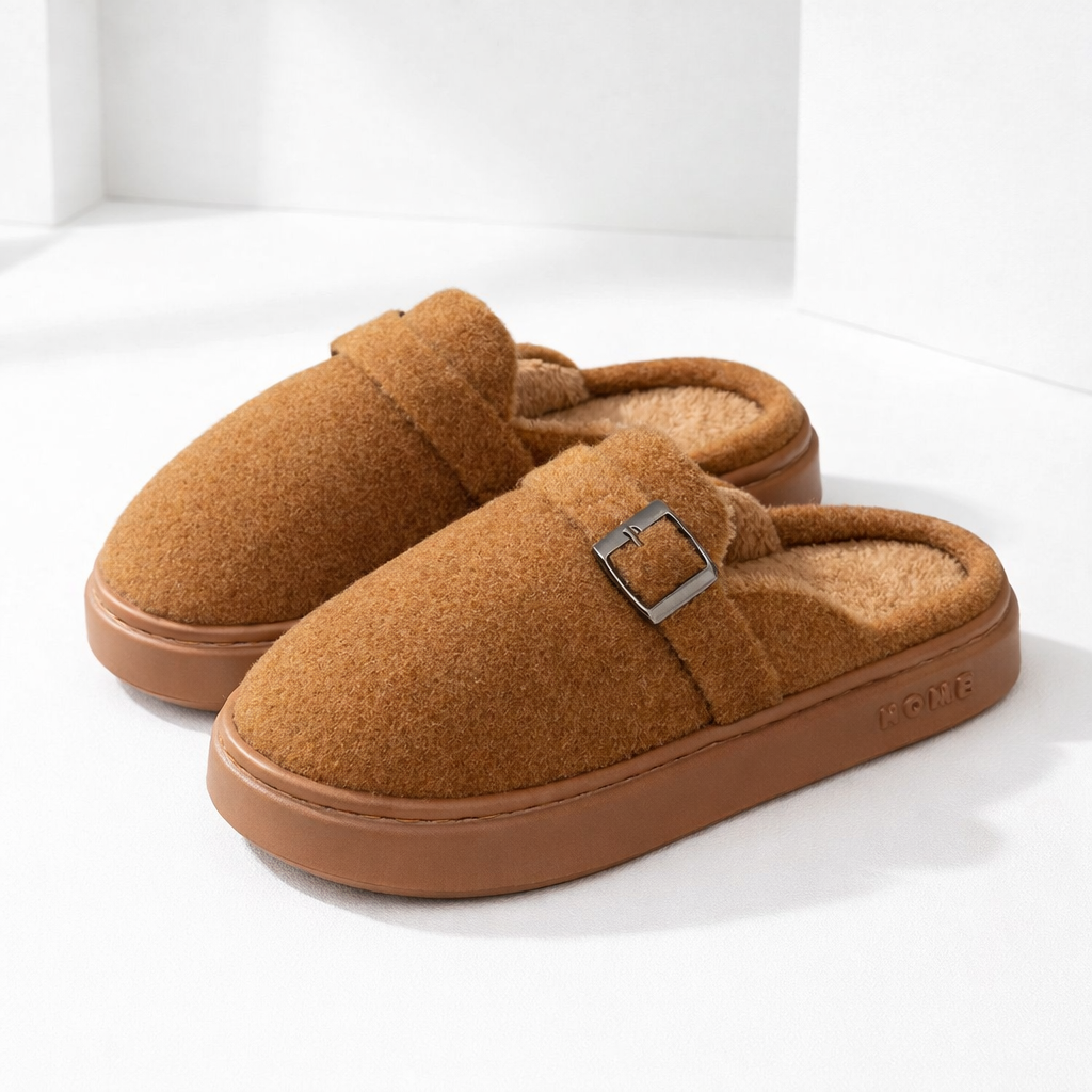 Women's Plush Cotton Mule Slippers | Soft Touch Comfort for All-Day Wear 0