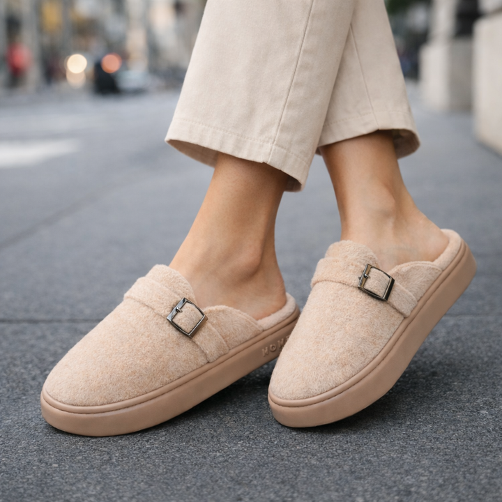 Women's Plush Cotton Mule Slippers | Soft Touch Comfort for All-Day Wear 4