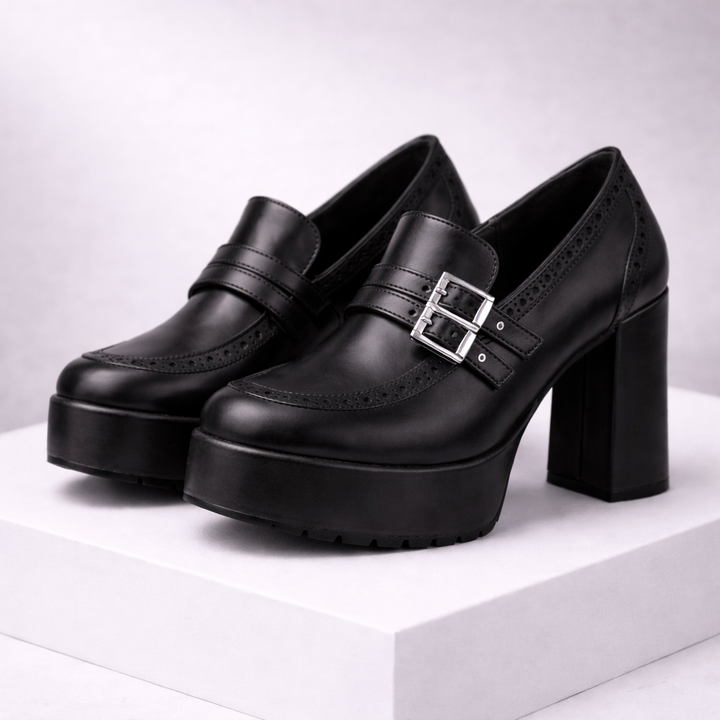 Women's Premium Leather Block Heels | Comfortable Elegant Design 2