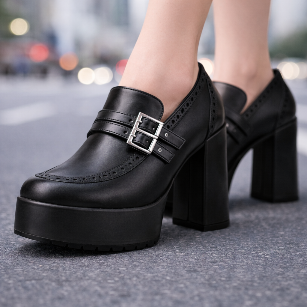Women's Premium Leather Block Heels | Comfortable Elegant Design 3