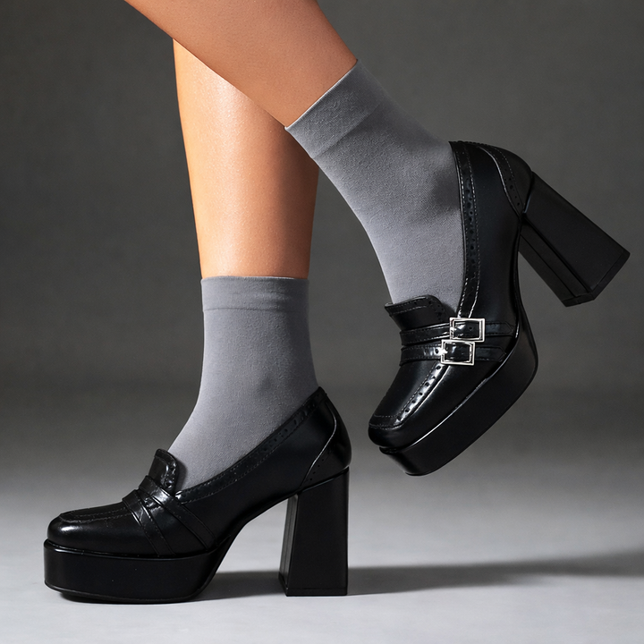 Women's Premium Leather Block Heels | Comfortable Elegant Design 4