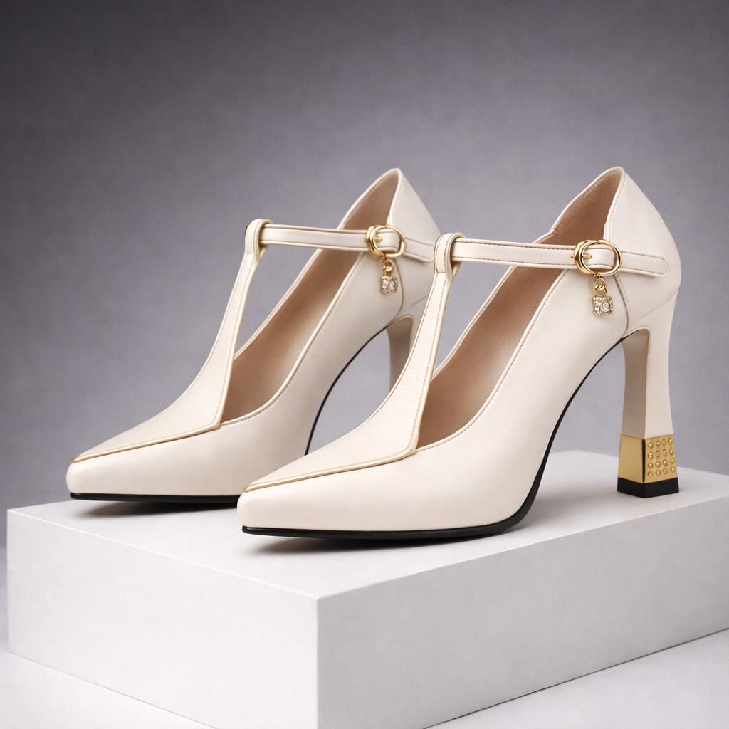 Women's Premium Leather Block Heels | Confident All-Day Comfort 0