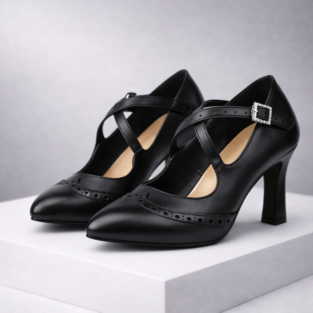 Women's Premium Leather Block Heels | Refined All-Day Comfort Style 4