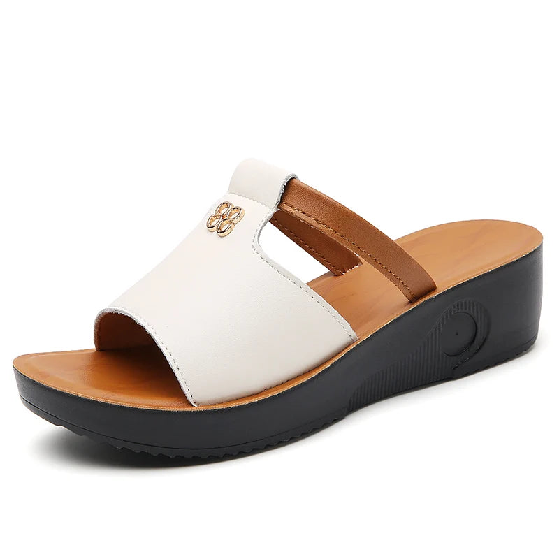 Women's Premium Leather Open-Toe Sandals | Refined Comfort Style 2