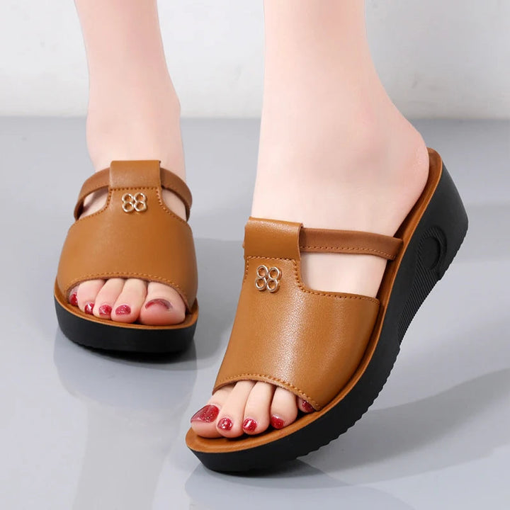 Women's Premium Leather Open-Toe Sandals | Refined Comfort Style 4