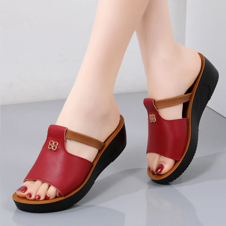 Women's Premium Leather Open-Toe Sandals | Refined Comfort Style 6