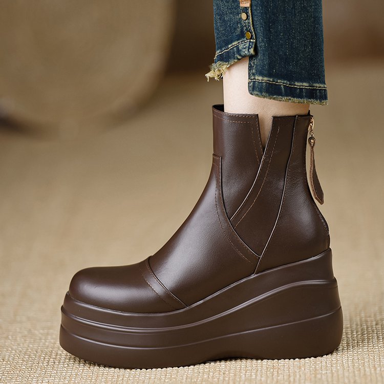 Women's Premium Leather Orthopedic Platform Boots | All-Day Comfort Fit 1