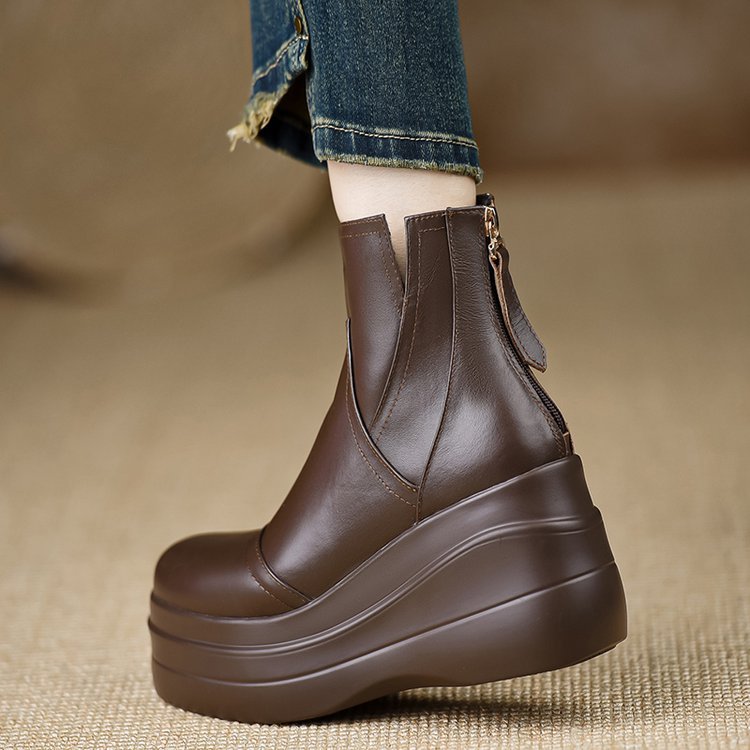 Women's Premium Leather Orthopedic Platform Boots | All-Day Comfort Fit 2