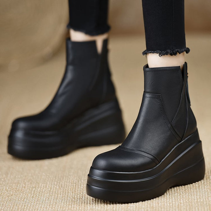 Women's Premium Leather Orthopedic Platform Boots | All-Day Comfort Fit 4