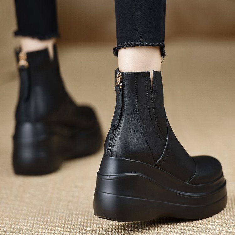 Women's Premium Leather Orthopedic Platform Boots | All-Day Comfort Fit 5