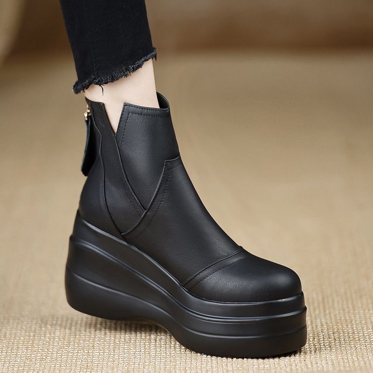 Women's Premium Leather Orthopedic Platform Boots | All-Day Comfort Fit 6