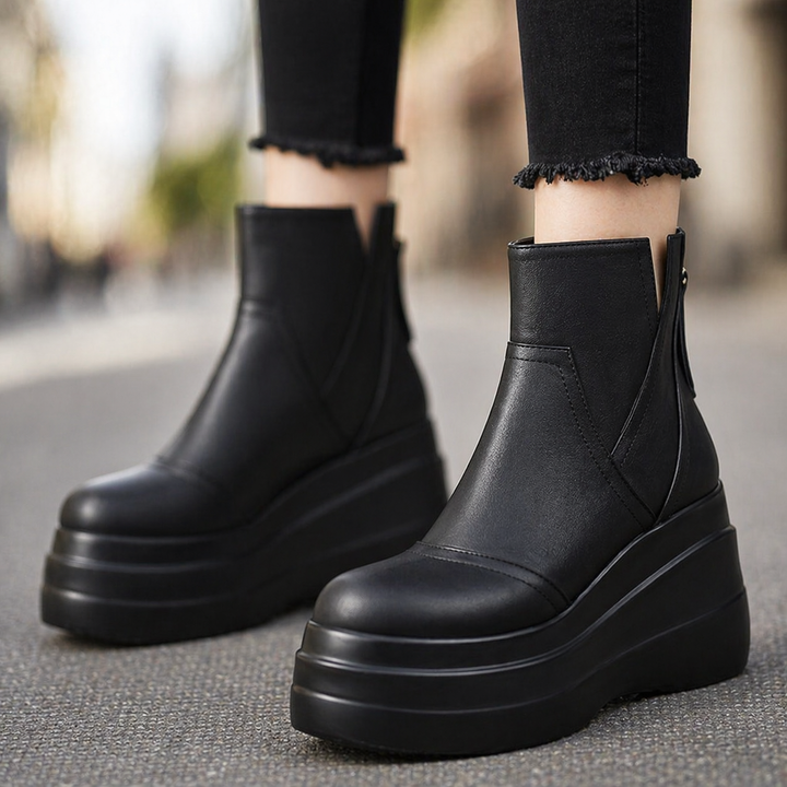 Women's Premium Leather Orthopedic Platform Boots | All-Day Comfort Fit 7