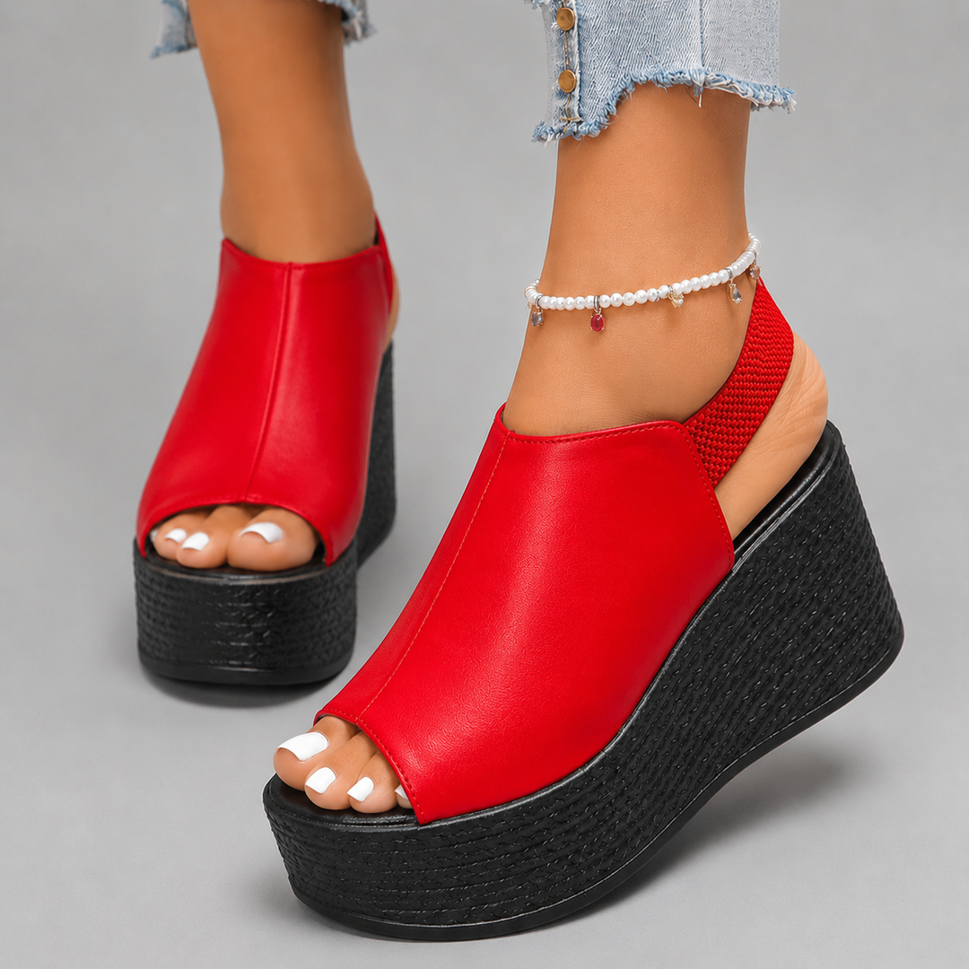 Women's Premium Leather Platform Sandals | Effortless Everyday Comfort Fit 2