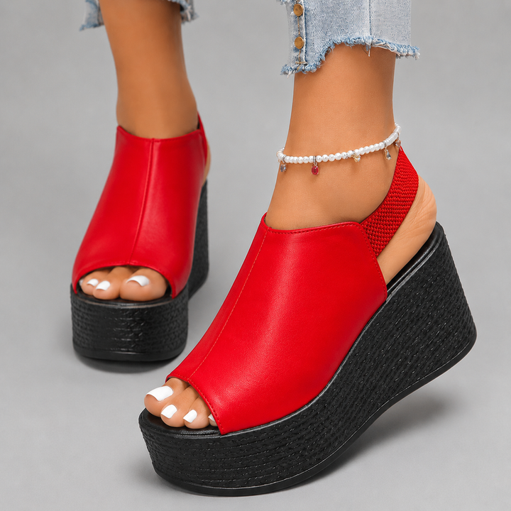 Women's Premium Leather Platform Sandals | Effortless Everyday Comfort Fit 2