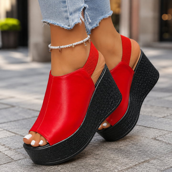 Women's Premium Leather Platform Sandals | Effortless Everyday Comfort Fit 4