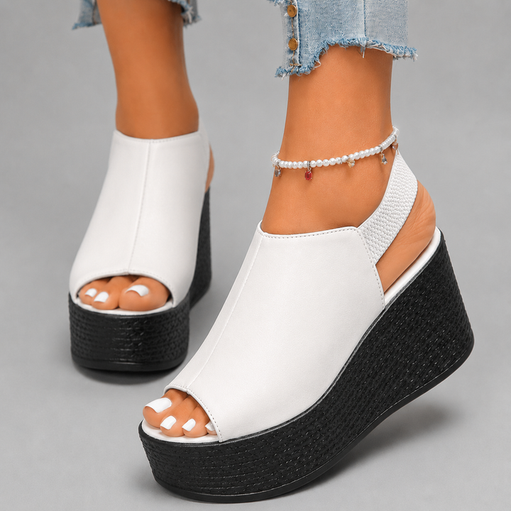 Women's Premium Leather Platform Sandals | Effortless Everyday Comfort Fit 5