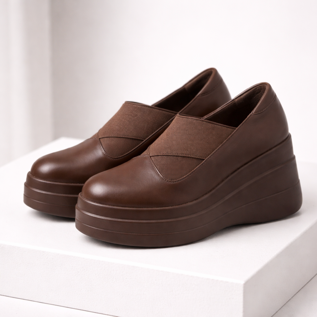 Women's Premium Leather Platform Shoes | All-Day Comfort Essential 0
