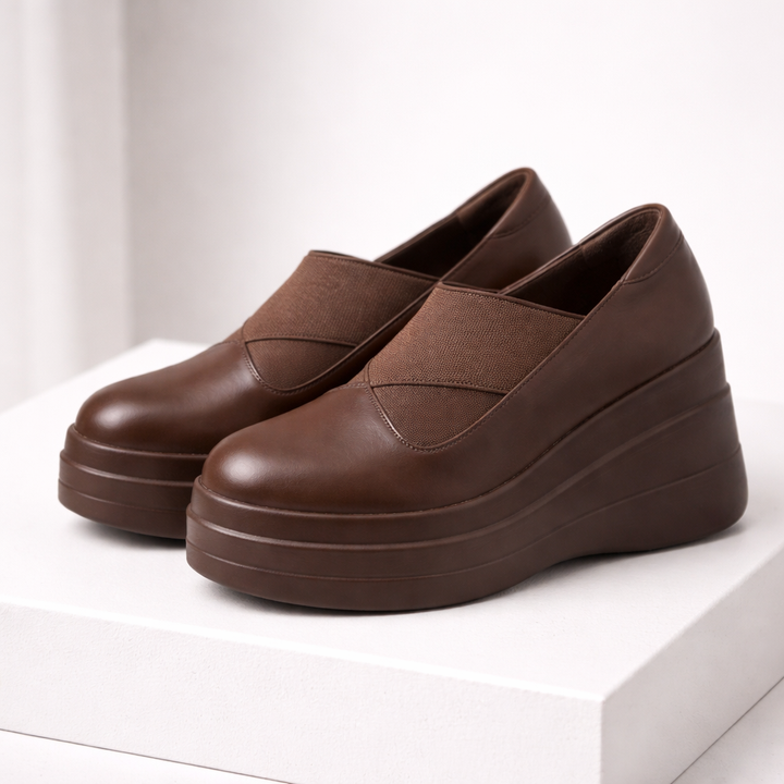 Women's Premium Leather Platform Shoes | All-Day Comfort Essential 0