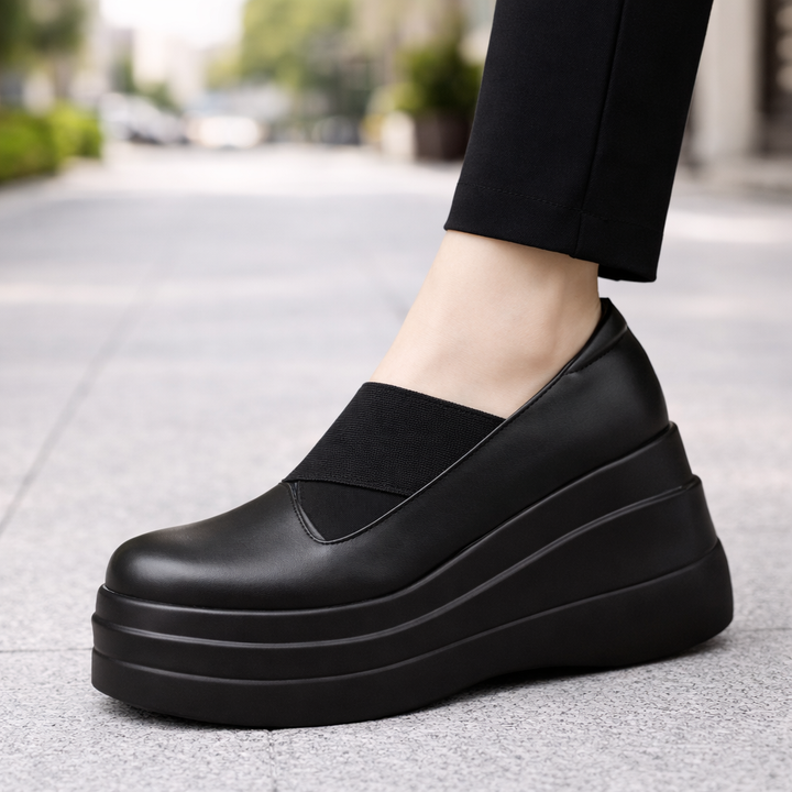 Women's Premium Leather Platform Shoes | All-Day Comfort Essential 4