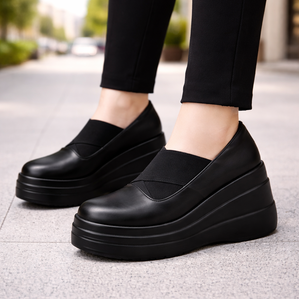 Women's Premium Leather Platform Shoes | All-Day Comfort Essential 5