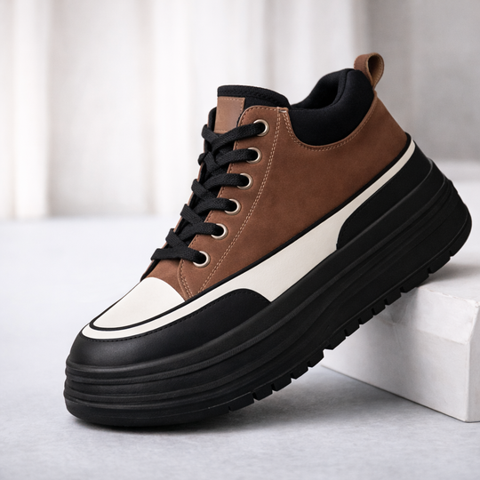 Women's Premium Leather Platform Sneakers | Stylish All-Day Comfort Fit 0