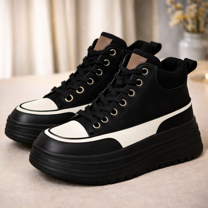 Women's Premium Leather Platform Sneakers | Stylish All-Day Comfort Fit 4