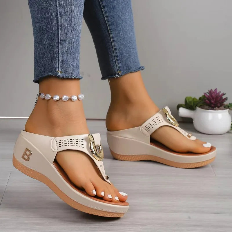 Women's Premium Leather Slip-On Sandals | Elevated All-Day Comfort Style 1